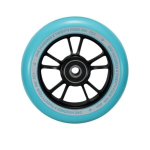 Wheel 10 Spokes 100mm - Black/Turquoise - Image 1