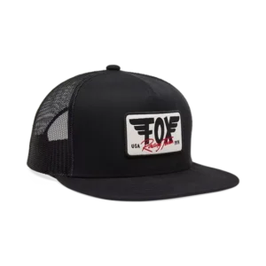 FOX WINGED TRUCKER ŠILT KAPA Z RAVNIM ŠILTOM [BLK]