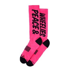 TLD SOCKS PERFORMANCE PEACE & WHEELIES FUSCIA